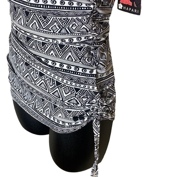 Hapari Sahara seaside tankini top xs rouched tie sides halter top - Picture 3 of 6